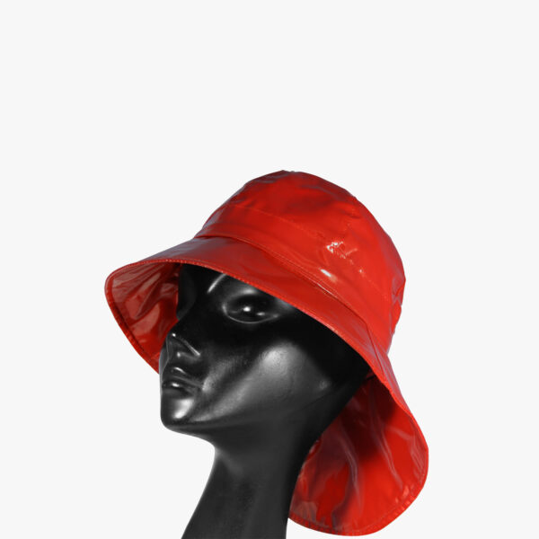 Cappello donna impermeabile in sire' lucido, regolabile, pieghevole,  produzione italiana