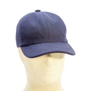 Berretto tipo golf in tessuto misto lana blu
