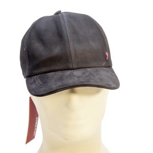 berretto modello golf in pelle nera