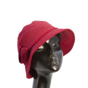 Buckett in velluto di cotone a costine, rosso
