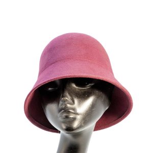 Cloche classica in feltro di lana bordeaux