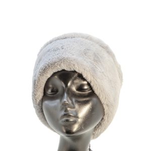 Colbacco in ecopelliccia grigio perla