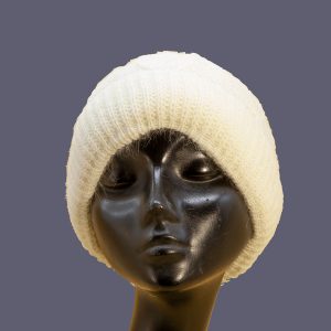 Cuffia in lana ed angora