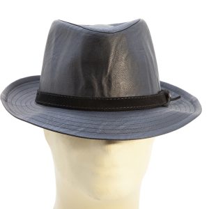 Trilby in ecopelle, impermeabile, nero