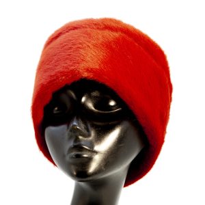 Colbacco in ecopelliccia rosso
