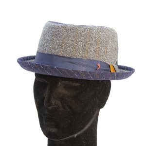 Cappello modello "Pork Pie" in tessuto lana