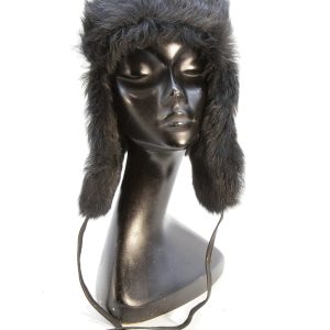 Aviatore in pelle e lapin nero