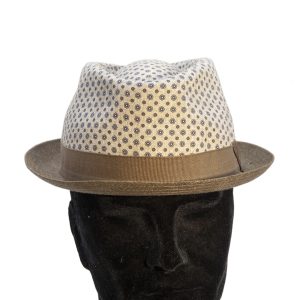Trilby in lino UV proyection , bicolore noce, produzione Marone