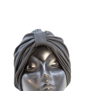 Turbante in cotone sfoderato, nero