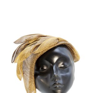 Cappello acconciatura in sisal sfumato
