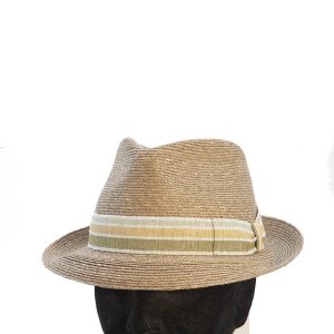 Modello "trilby" in rafia tortora