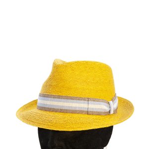 Trilby in rafia senape