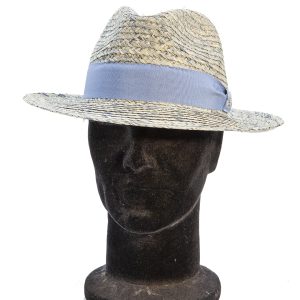 Fedora in rafia, azzurro