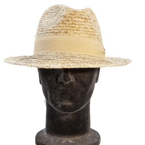 Fedora in rafia, cammello