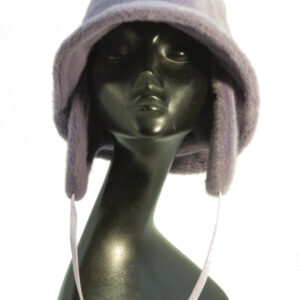 Buckett in ecopelliccia violetto con paraorecchie