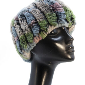 fascia paraorecchie in lapin rex screziata multicolor
